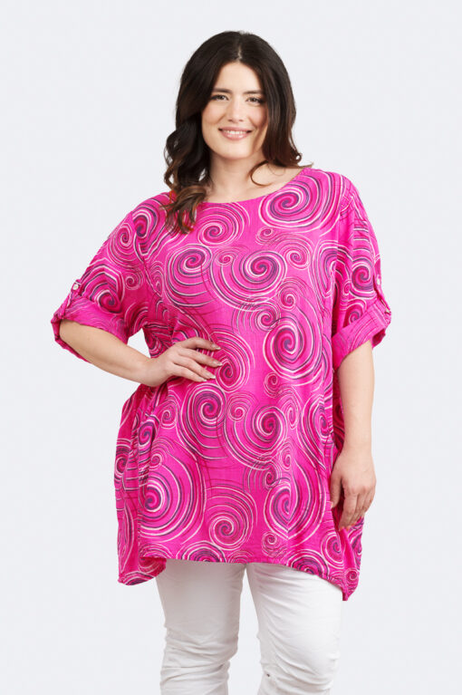 Scarffalla kuviotunika - pinkki