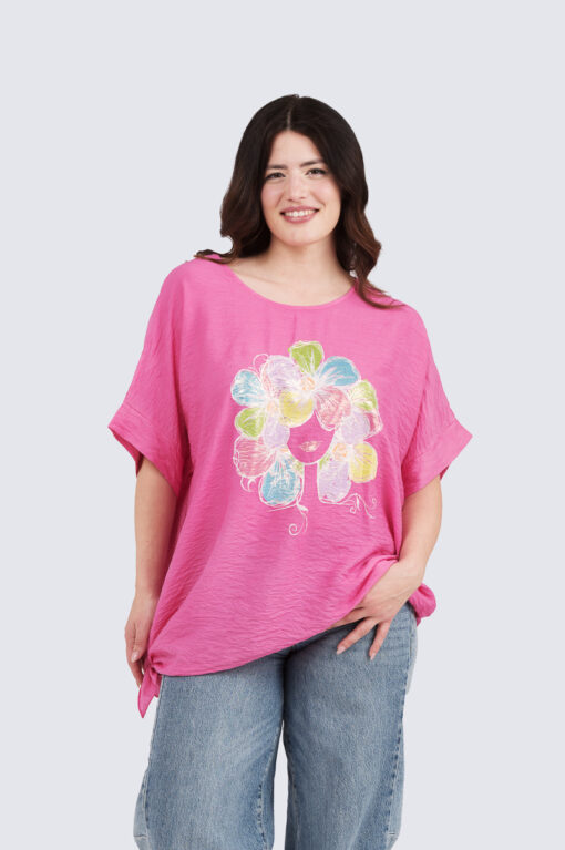 Asta solmittava pusero - pinkki