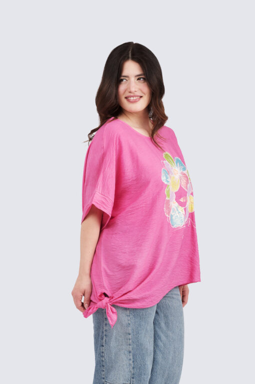 Asta solmittava pusero - pinkki - Image 2