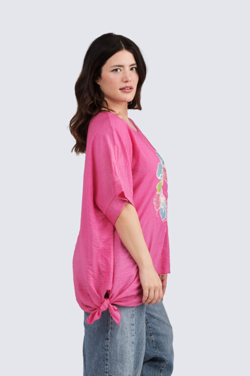 Asta solmittava pusero - pinkki - Image 3