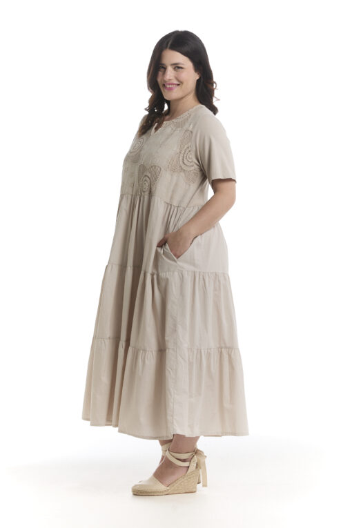 Fatima mekko - lyhythihainen - hiekka - Image 2