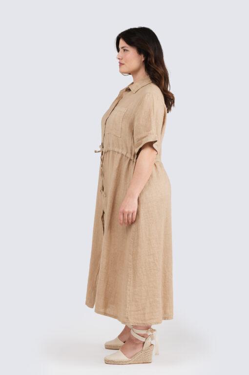Vivian pellavamekko - beige - Image 2