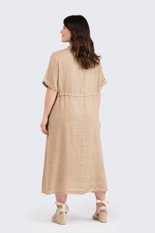 Vivian pellavamekko - beige - Image 3