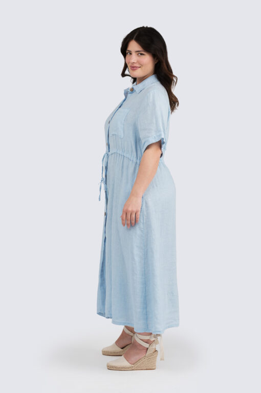 Vivian pellavamekko - vaaleansininen - Image 3
