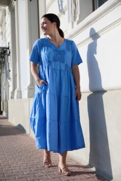 Fatima mekko - lyhythihainen - sininen