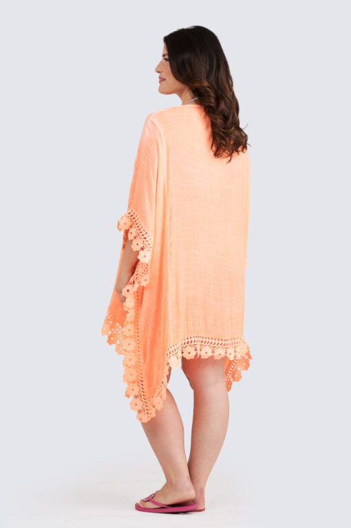 Flower Edge poncho - oranssi - Image 3