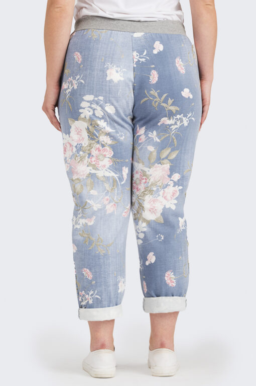 Elsa kukkahousut - vaaleansininen - M/L - Image 3