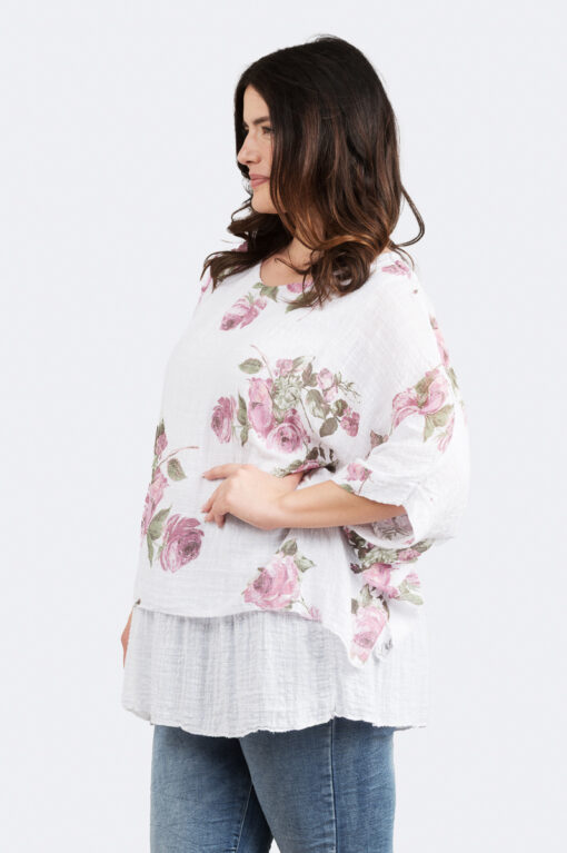 Alison ruusutunika - valkoinen - Image 2