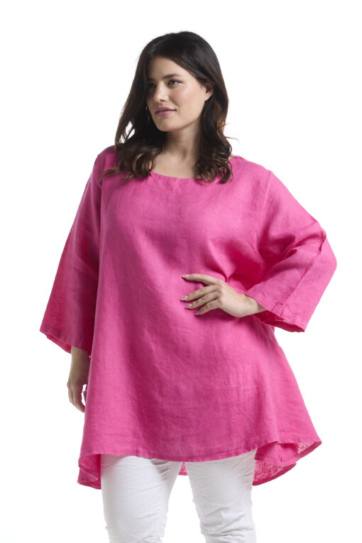 Tessa pellavatunika - pinkki - Image 2