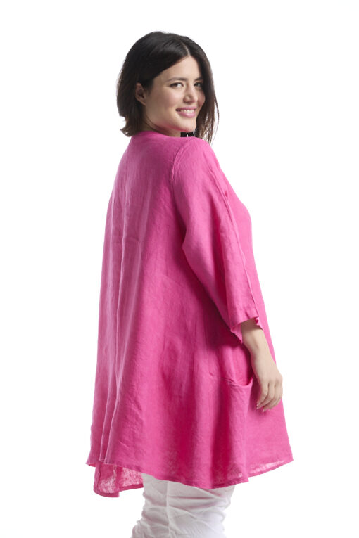 Tessa pellavatunika - pinkki - Image 3