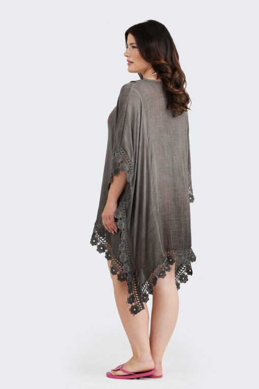 Flower Edge poncho - harmaa - Image 2