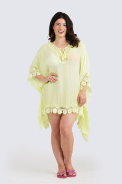 Flower Edge poncho - keltainen