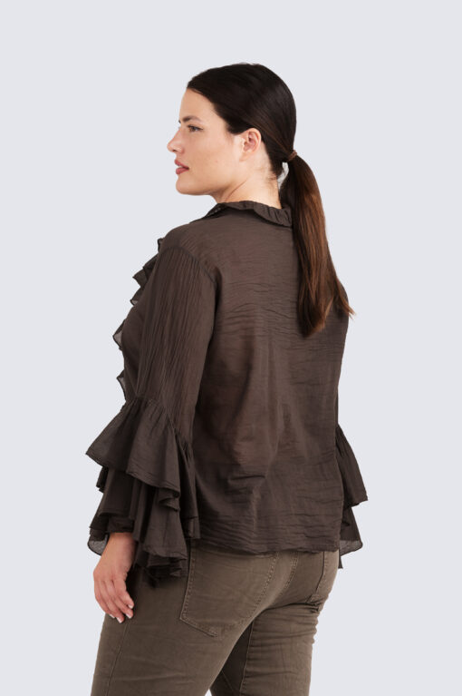 Ella röyhelöpusero - ruskea - Image 3