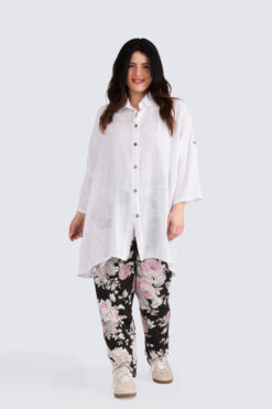 Basic pitkä paitis - valkoinen