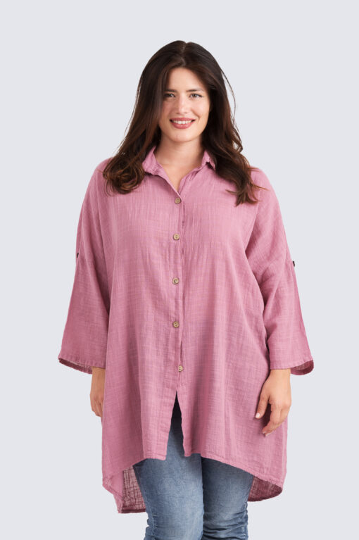 Basic pitkä paitis - vanharoosa - Image 4