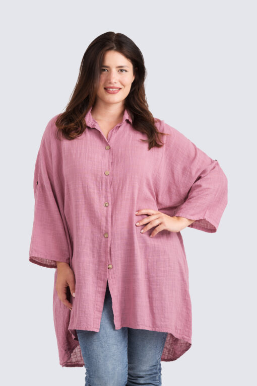 Basic pitkä paitis - vanharoosa - Image 2