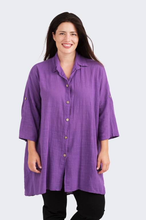 Basic pitkä paitis - violetti - Image 2