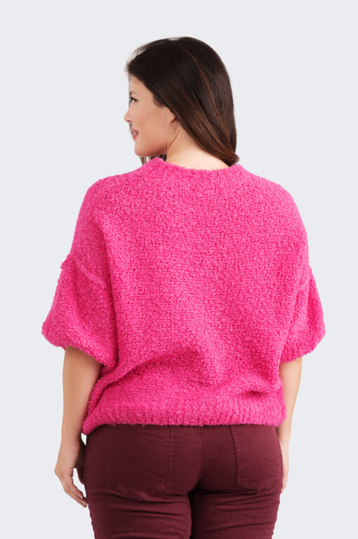 Irene neulepusero boucle - pinkki - Image 2