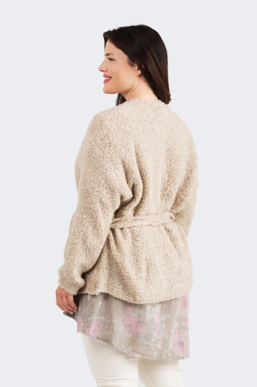 Milla neuletakki boucle - hiekka - Image 3