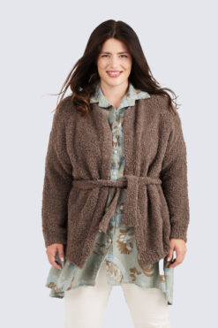 Milla neuletakki boucle - nutria