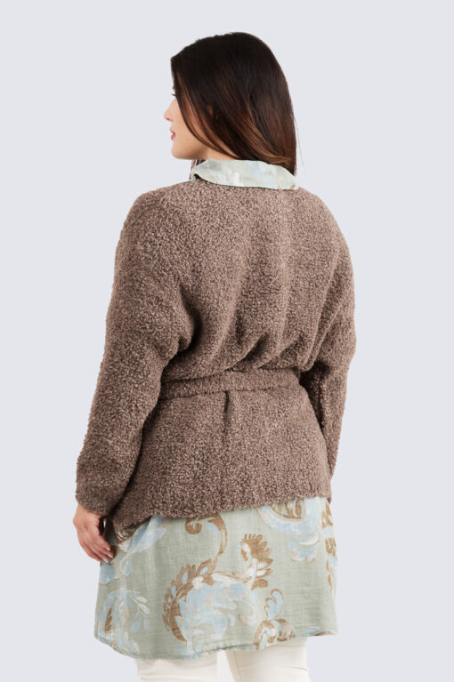 Milla neuletakki boucle - nutria - Image 2