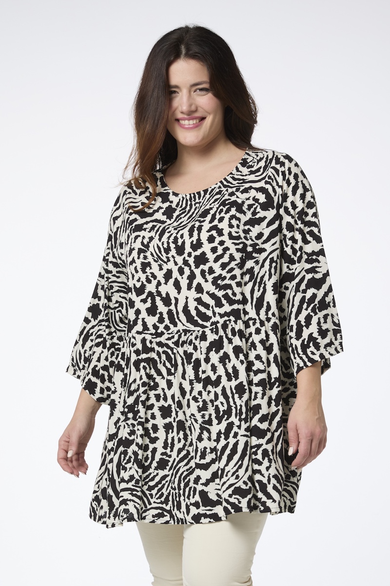 Valerie tunika - mustavalkoinen - eläinkuosi - Image 5