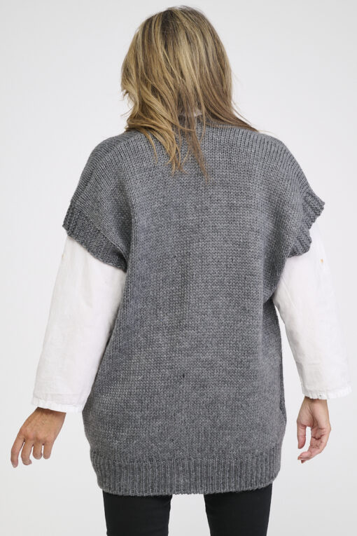 Karita neuleliivi - harmaa - Image 4