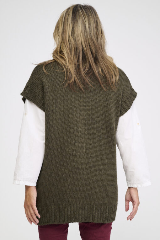Karita neuleliivi - oliivi - Image 3