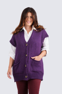 Karita neuleliivi - violetti