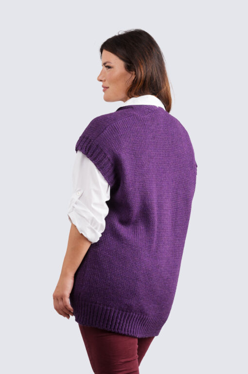Karita neuleliivi - violetti - Image 2