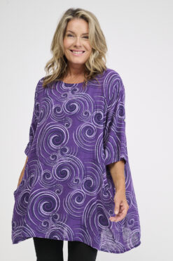 Scarffalla kuviotunika - violetti