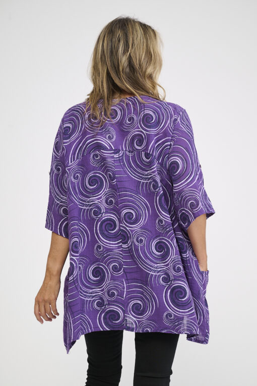 Scarffalla kuviotunika - violetti - Image 3