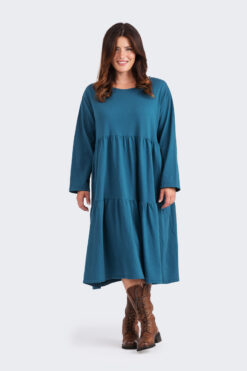 Annette collegemekko - tumma petrooli