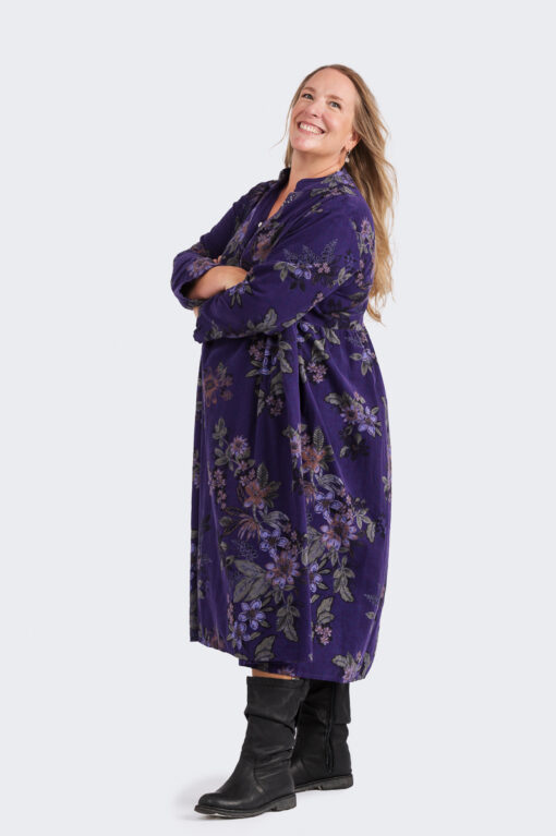 Laura samettimekko - violetti - Image 2