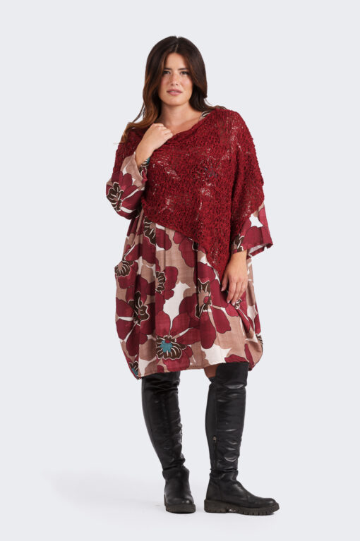 Marjut mekko - viininpunainen - Image 5