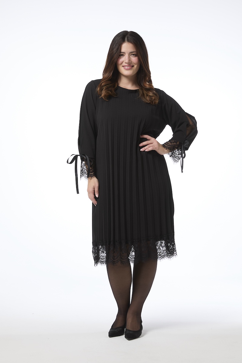 Cannes pliseerattu mekko - musta - Image 2