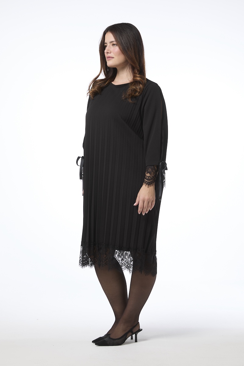 Cannes pliseerattu mekko - musta - Image 5