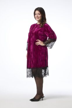 Velvet mekko - fuksia