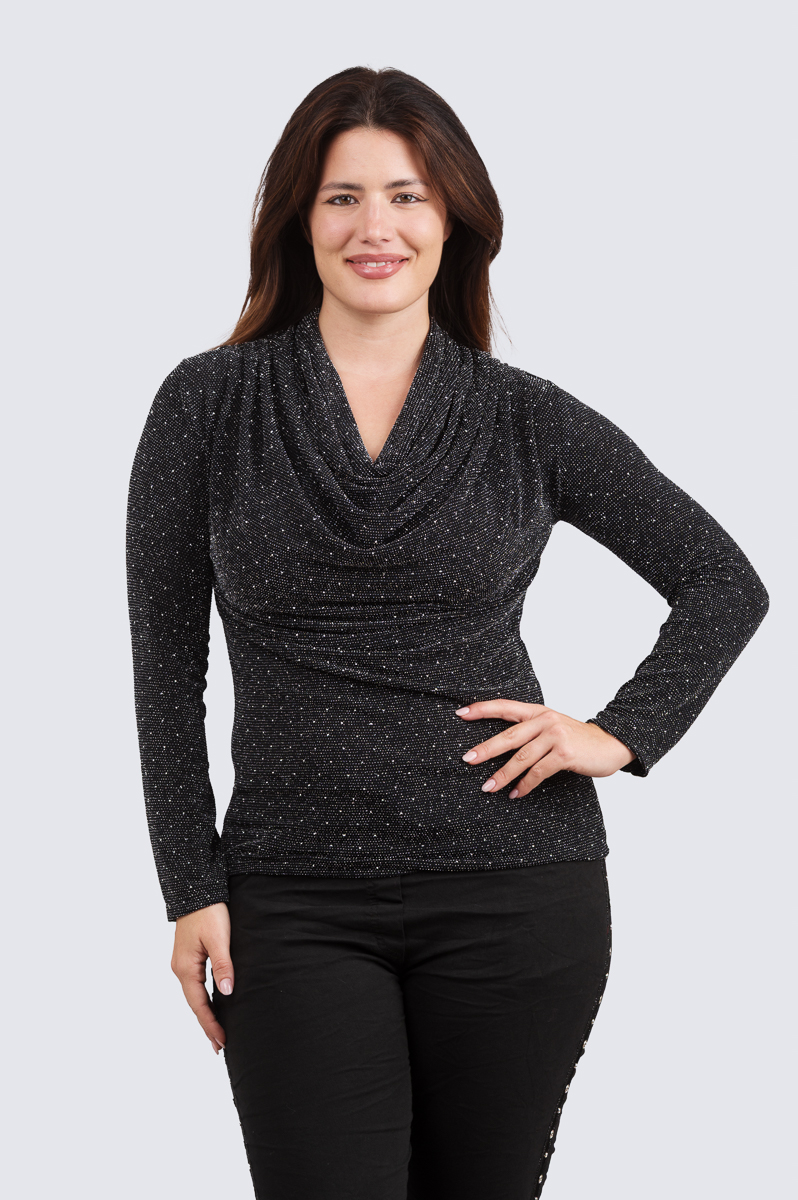 Biba juhlapusero - musta-hopea