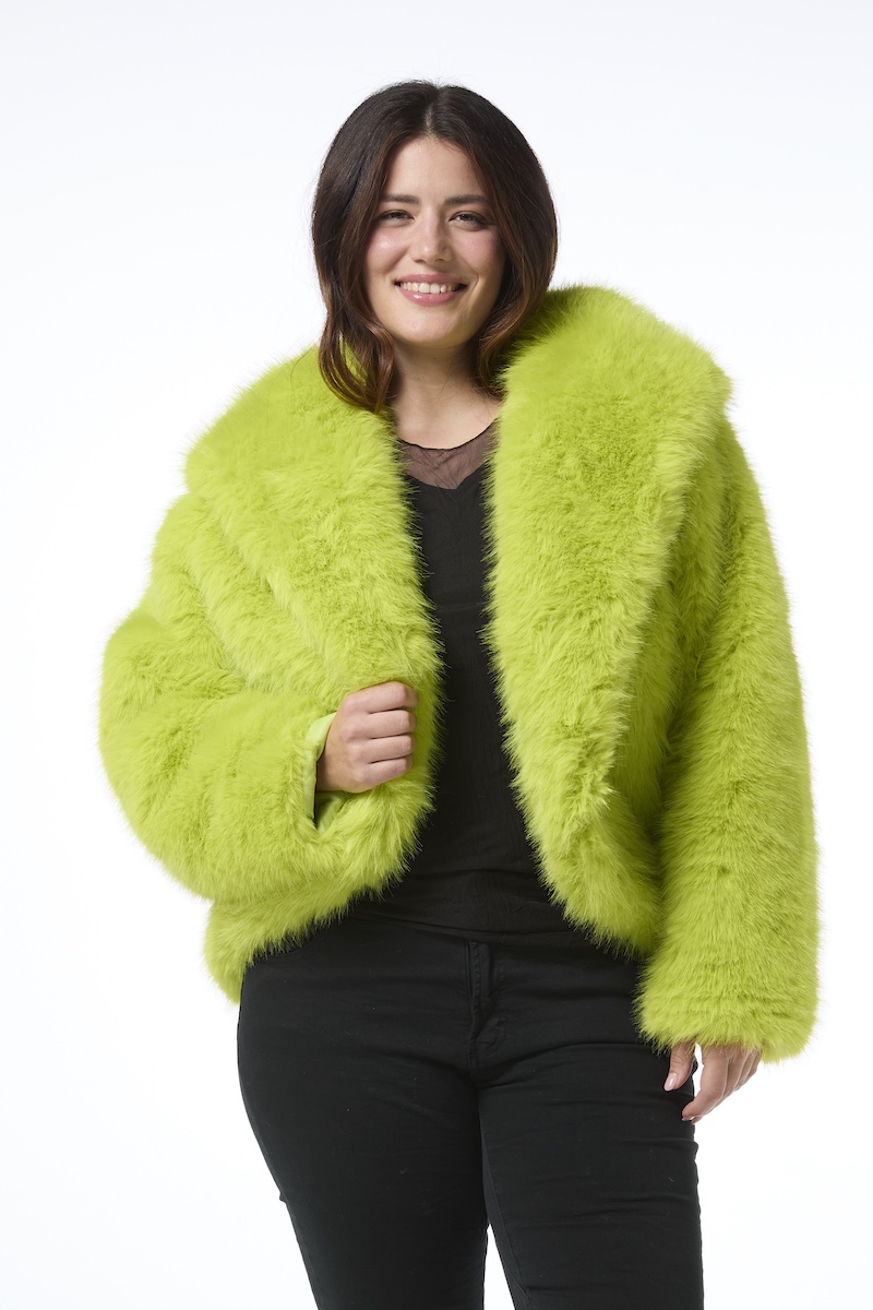 Diva keinoturkistakki - limevihreä - Image 2