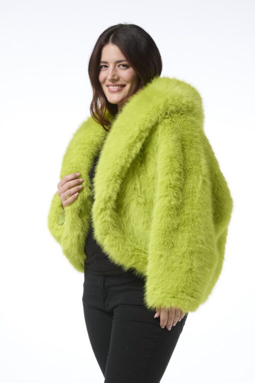 Diva keinoturkistakki - limevihreä - Image 3