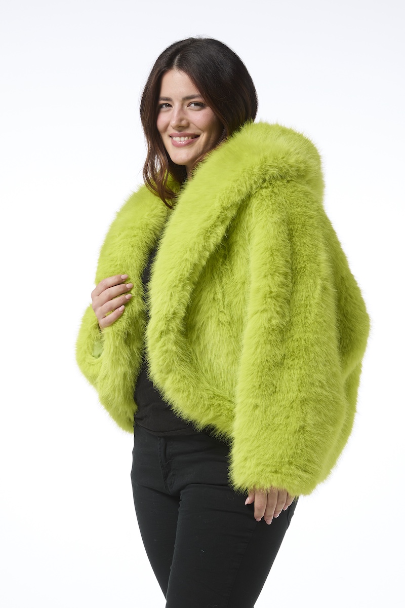 Diva keinoturkistakki - limevihreä - Image 3