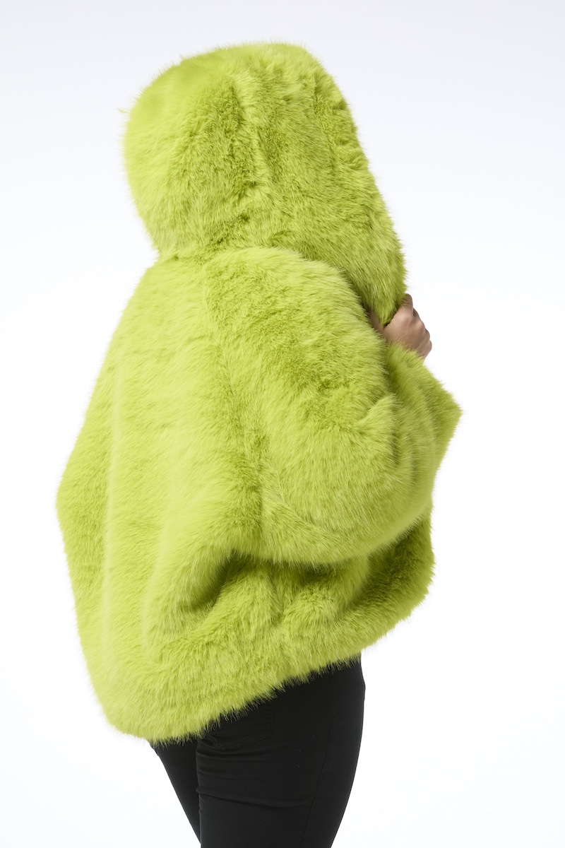 Diva keinoturkistakki - limevihreä - Image 5