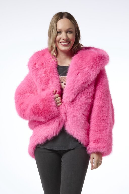 Diva keinoturkistakki - pinkki