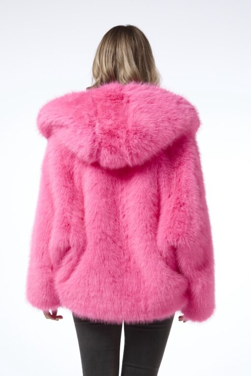 Diva keinoturkistakki - pinkki - Image 3