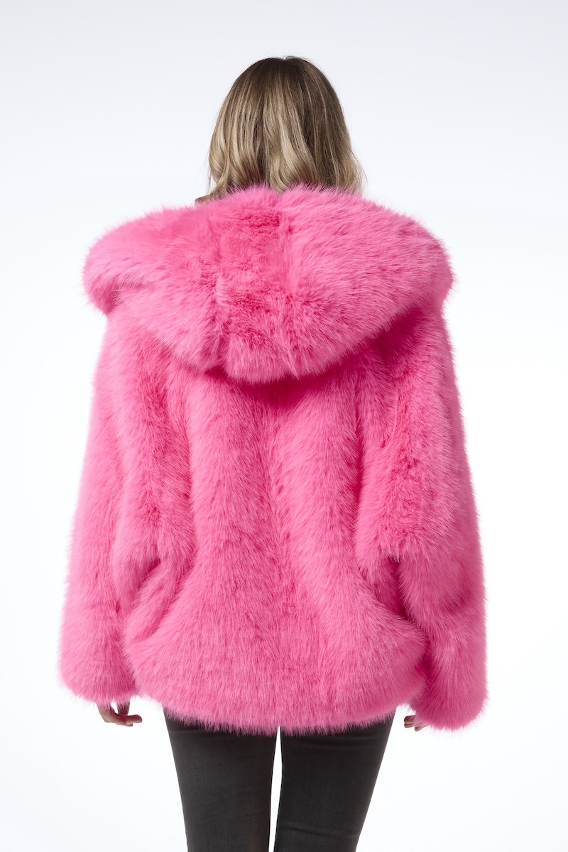 Diva keinoturkistakki - pinkki - Image 3