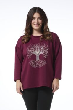 Timanttipuu college - viininpunainen