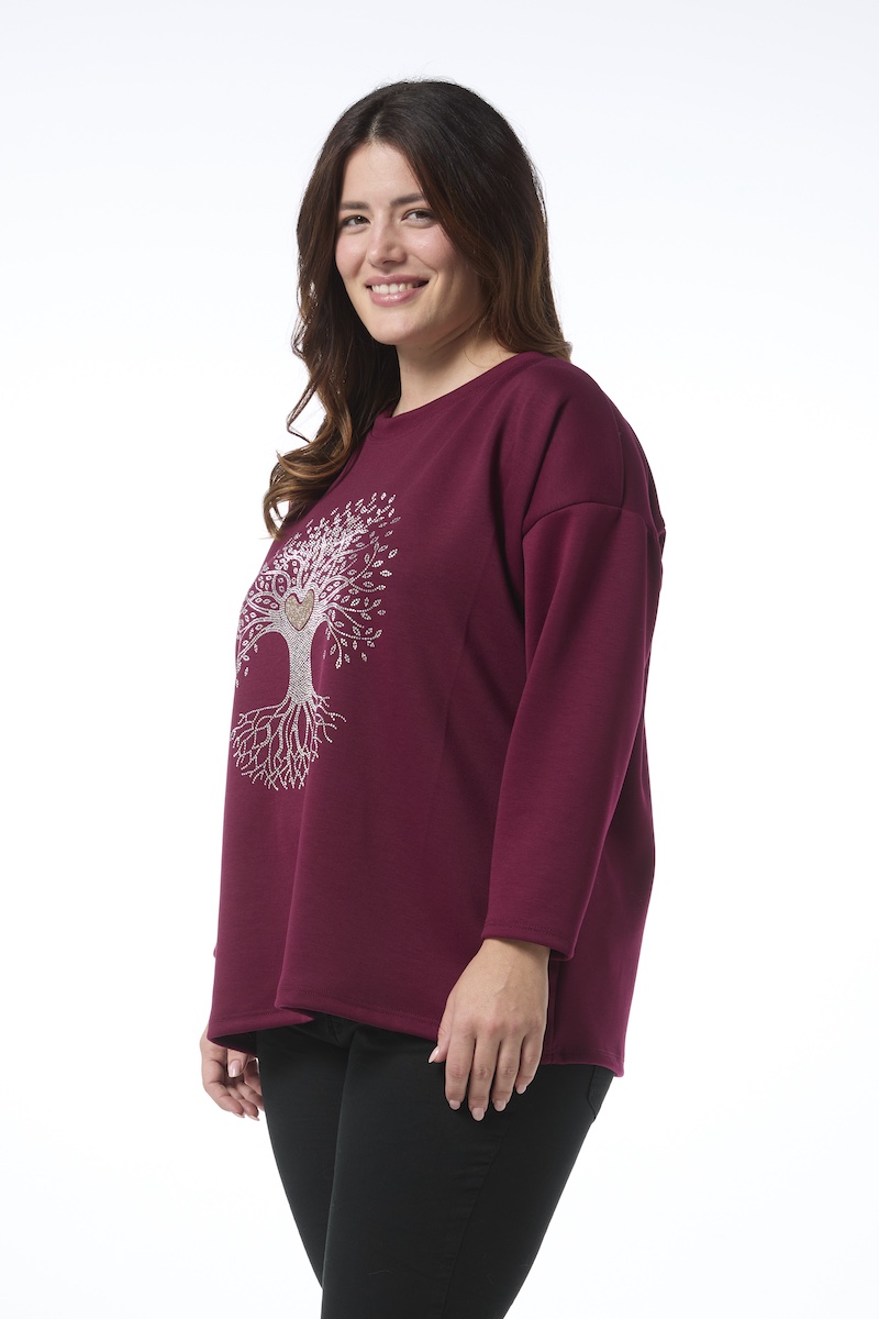 Timanttipuu college - viininpunainen - Image 2