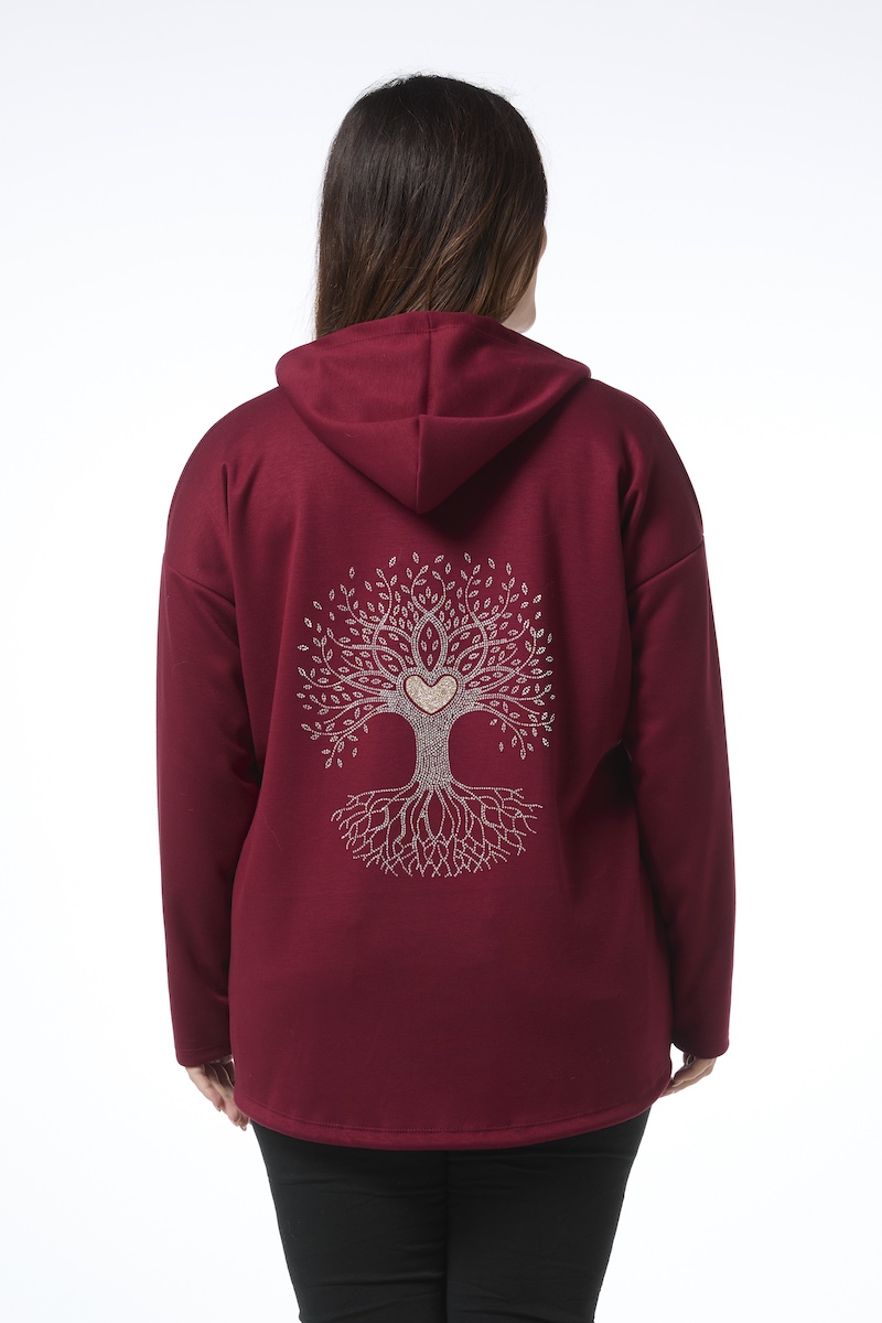 Albero collegetakki - viininpunainen - Image 3