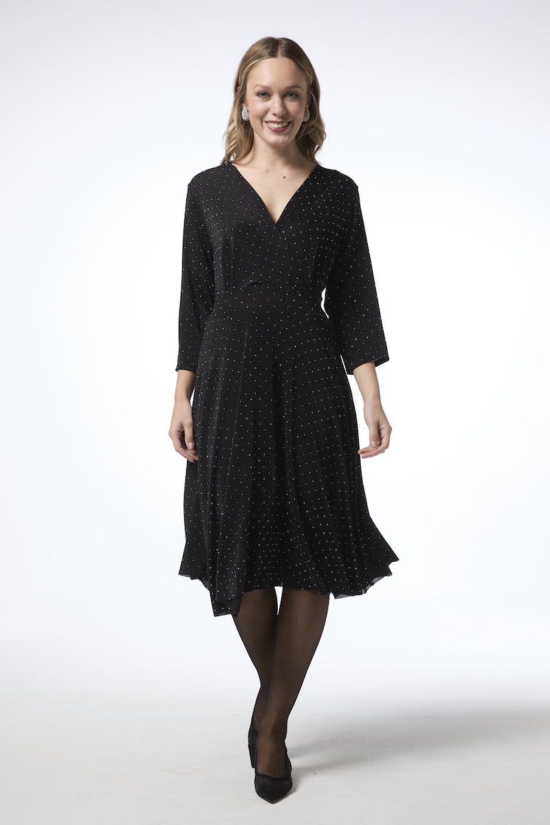 Annika kimallusmekko - musta